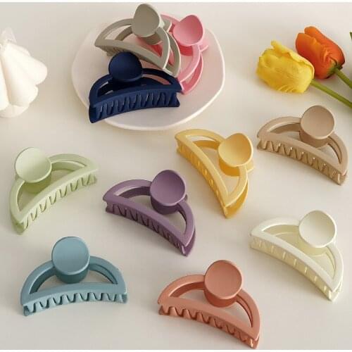 MueRaa Solid Color Women Girls Semicircle Hair Claws Hair Clips Hairgrips Fashion Barrettes Headwear Hair Accessories Hairpins