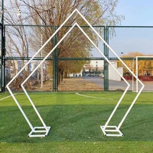 Outdoor Wedding Diamond Arch Iron Arches Balloons Shelf Flower Stand Metal Frame For Stage Backdrop Birthday Party Decoration