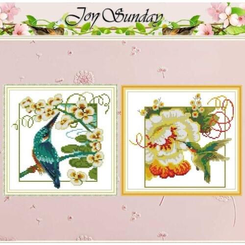 Hummingbird Kingfish animals patterns counted 11CT 14CT Cross Stitch Sets DIY Cross-stitch Kits Embroidery Needlework home decor