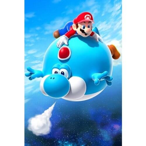 Carton Mario DIY Cross Stitch 11CT Embroidery Kits Needlework Craft Set Cotton Thread Printed Canvas Home Decoration New Design