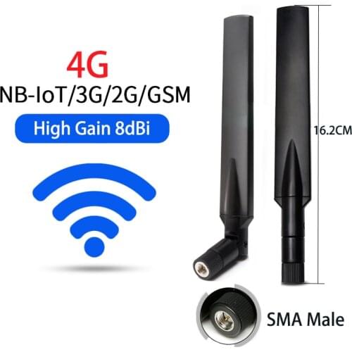 NB-IoT 2G GSM GPRS 3G 4G LTE Omnidirectional high gain 8dbi full band fold glue router antenna 700-2700mhz sma male interface