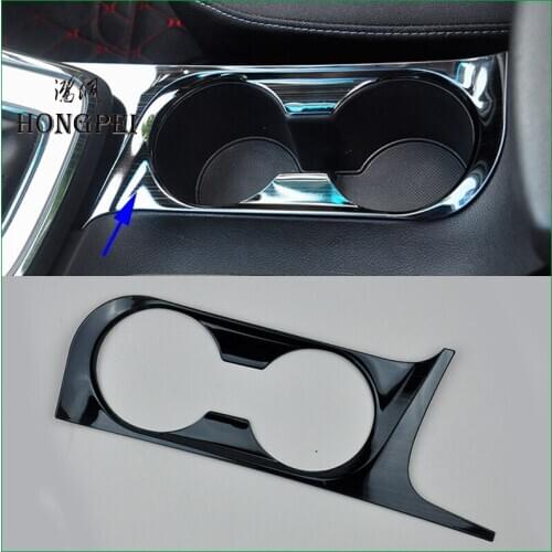 Stainless Steel Interior Water Cup Holder Cover Sticker Trim Molding Car Styling For Hyundai Elantra 2016 2017