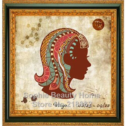 New Needlework diy cross stitch 100% full square drill diamond painting mosaic diamond embroidery Virgo Of The Zodiac