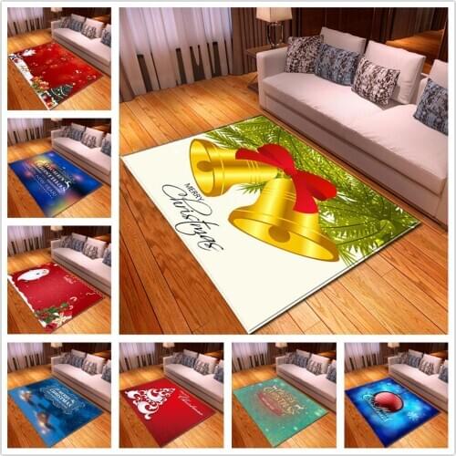 New Merry Christmas Welcome Doormats Indoor Home Decor Carpet Christmas Day Carpets for Living Room Bedroom Rugs Kitchen Mats