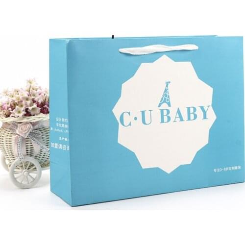 Wholesale gifts paper shopping bag clothes with handle,Quality baby boy gift packaging paper bag --XP2120