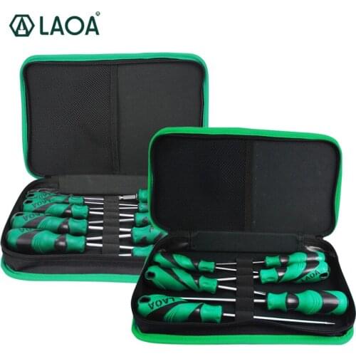 LAOA Slotted and Phillips Screwdriver Set Multi-Bit Tools Repair Screw Driver Screwdrivers Multi Hand Tool Bag