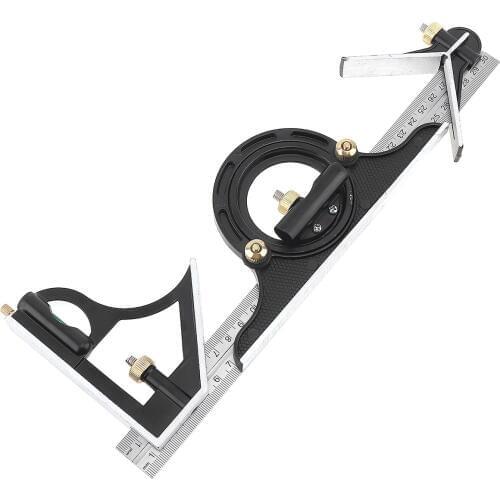 300MM professional carpenter tools Combination Square Angle Ruler Stainless Steel protractor Multi-function Measuring Tool