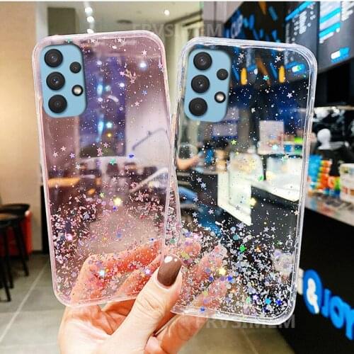 Silver Foil Bling Glitter Case For Samsung Galaxy A11 A21S A31 A41 A51 A71 A12 A32 A42 A52 A72 5G 4G A32 Silicone Cover Case