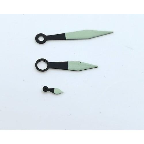 Mans Watch Parts Green Night Ligth Hour Hands For Manual winding movement ST36 ETA6498 or 6497