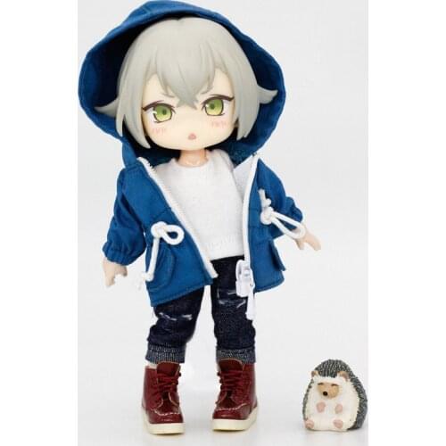 Ob11 Style hoodie cardigan baby coat Beautiful knot pig Mini Salon GSC 1/12 BJD Molly GSC doll clothes Doll accessories