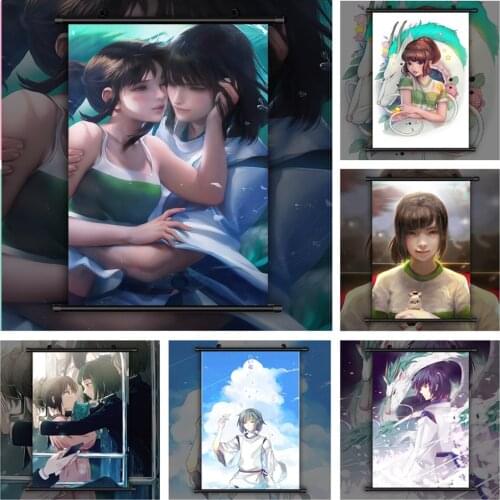 Spirited Away Anime manga wall Poster Scroll