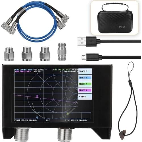 50KHz-3GHz 4 Inch Display Antenna Analyzer SAA-2N NanoVNA V2 50KHz-3GHz Vector Network Analyzer HF VHF UHF