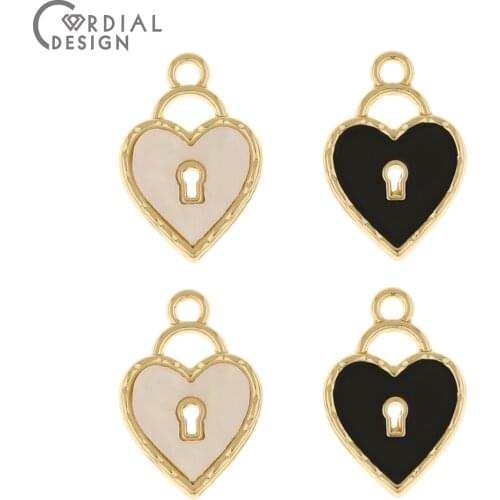Cordial Design 100Pcs 13*20MM Jewelry Accessorie/Resin Effect/Earring Pendants/Heart Shape/DIY/Jewelry Findings & Components