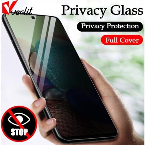 Anti spy Privacy Tempered Glass for Samsung Galaxy S21 Plus A72 A52 A32 A12 A02S A42 A21S A22 M02 M21 M31 M51 Screen Protector