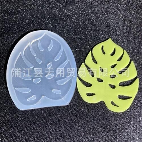 Mirror DIY Crystal Gel Drop Silicone Mold Leaves Manual Drip Table 16732