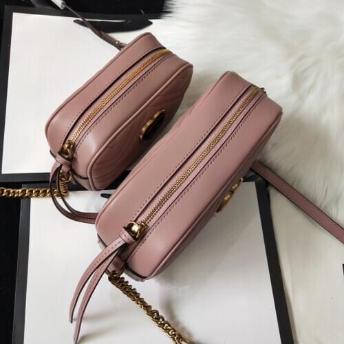 Classic style retro "women 's bag camera bag chain strap small square bag Leather Double g small bag Mini Shoulder bags