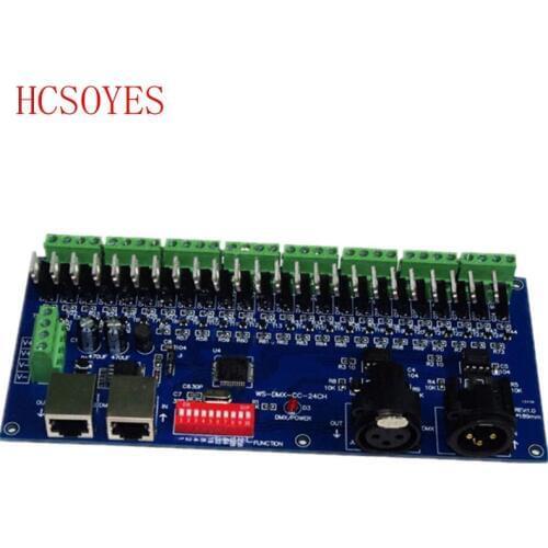 1 pcs/lots) DC12-24V DMX-CC-24CH 8 groups 24 channel dmx512 decoder use for led strip light