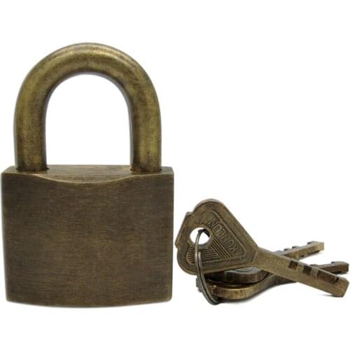 Antique Brass Lock,Vintage Furniture Cabinet Door Locks,Bronze Tone,1Set