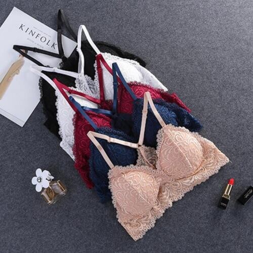 2018 Summer Wire Free Women Seamless Bra Lace Y Shape Strap Lingerie Brassiere Convertible Padded Bras Lingerie For Women W3