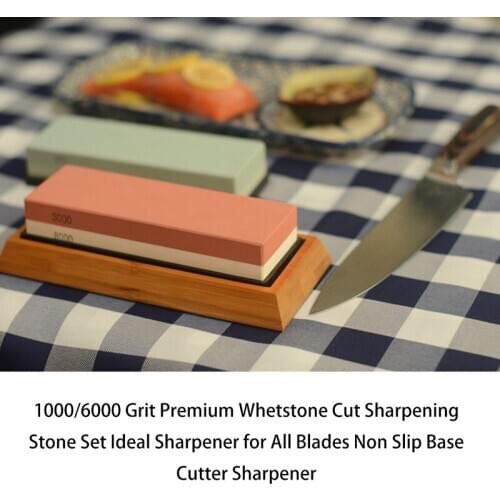 400/1000 3000/8000 Gravelstone Cut Whetstone Set Sharpener Kitchen Sharpener for All Blades