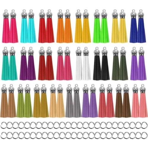 55 mm Velvet Tassel Pendants Jewelry Fiber Fringe Faux Suede Tassel for Keychain Straps DIY Accessories
