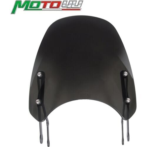 ABS Front Windscreen Windshield Shield Screen Protection With Bracket Black Motorcycle Accessories For YAMAHA XSR700 XSR 700