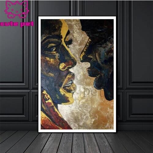Diamond Embroidery Abstract art, romantic couple love 5D DIY Diamond Painting Diamond Mosaic needlework living room decor