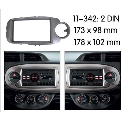 Car Radio Fascia Stereo Frame Dash Panel Mount Kit for 2012 Toyota Yaris Vitz