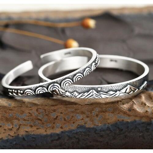 Miuoxion Retro Mountain Sea Couple Bracelet Personality Fashion Jewelry For Men Women Feature Namour Charm Gift All Seasons