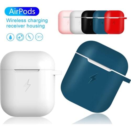 Wireless Charging Receiver Case For AirPods Silicone TPU Ultra Thin Case for Apple Airpods 2 Support Wireless Charging
