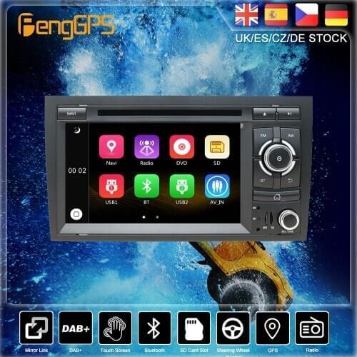 For Audi A4 2002-2008 Wince Car Multimedia Player GPS Navigation Touch Screen Auto Radio Stereo DVD CD Head Unit Recorder