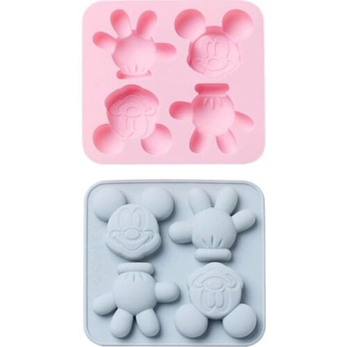 4 Hole Cake Decoration Tool Cartoon Food Grade Silicone Mold Chocolate Fudge Mold Non-stick Chocolate Pudding Mold Resin Mold