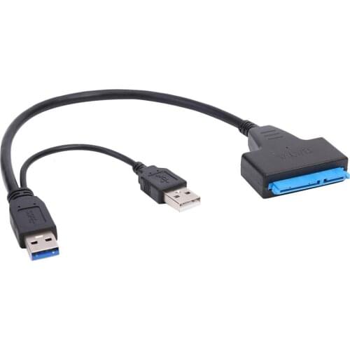 SATA to Dual USB3.0 5Gbps Converter Cable for External 2.5 inch SATA/HDD Case No Need for External Power Supply Handy