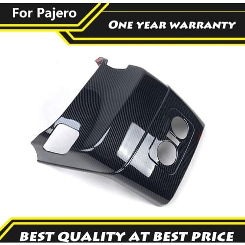 For Mitsubishi Pajero 2007-2021 Rear Air Conditioner Outlet Vent Cover Decoration Panle Carbon Fiber Color Car Accessories