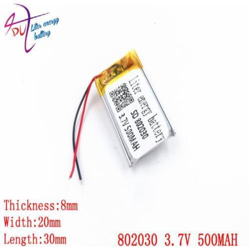 Best Battery Brand 802030 082030 500mah 3.7v Lithium Polymer Battery Mp3 Mp4 Gps Small Toys