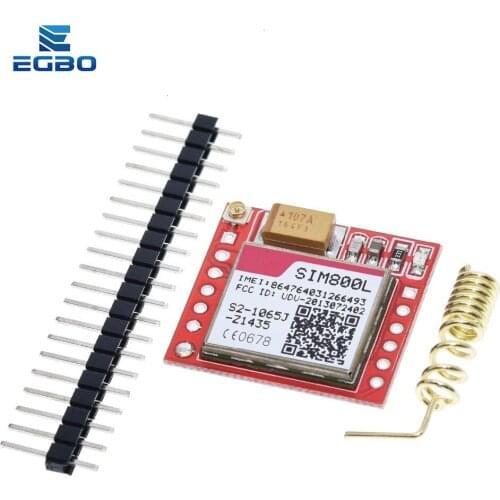 Mini Smallest SIM800L GPRS GSM Module MicroSIM Card Core Wireless Board Quad-band TTL Serial Port With Antenna Diy