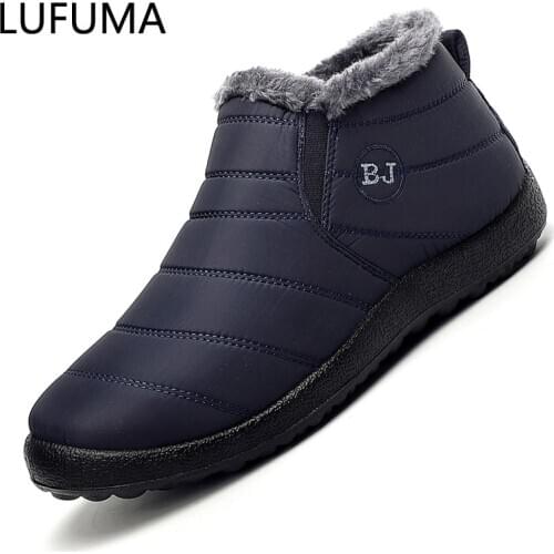 Men Boots Lightweight Winter Shoes For Men Snow Boots Waterproof Winter Footwear Plus Size 47 Slip On Unisex Ankle Winter Boots