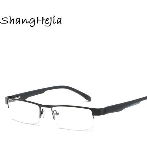 2019 Men Titanium alloy Reading Glasses Non spherical 12 Layer Coated lenses Retro Business Hyperopia Prescription Eyeglasses