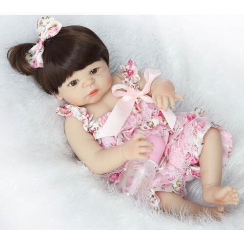 Soft Silica gel Reborn Doll 57cm Appease Doll Lifelike Babies play play house toy for Childrens Christmas Birthday Gift