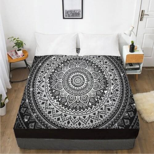 Customize Fitted Sheets Mattress Cover With Elastic Band 3D Bedsheet Linens 200x200 160x200 Bed Sheet Bedding Bohemia