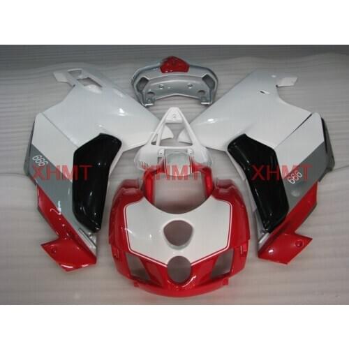 For 999S 2005 - 2006 Fairings 749S 2005 Bodywork 749S 2005 Red Silver White Fairing
