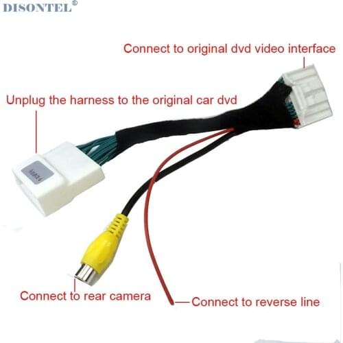 Original Video Input Switch RCA Adapter Connector Convertor Wire Cable For Mazda CX-5 2015~2017 Rear View Camera