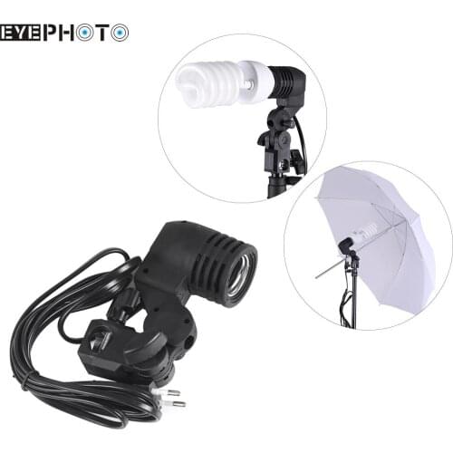 E27 Bulb Holder Socket Flash Swivel Bracket Photo Light Lamp Mount EU/US/UK Plug