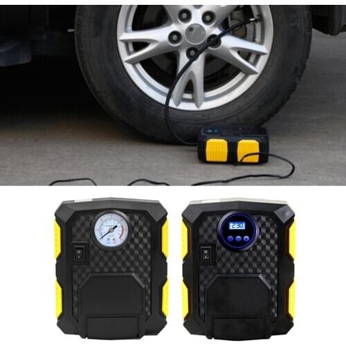 Portable Car Digital Pointer Tire Inflator 150PSI Car Air Compressor Pump Tire Inflator 12V Pump with Gauge Light Long Cord