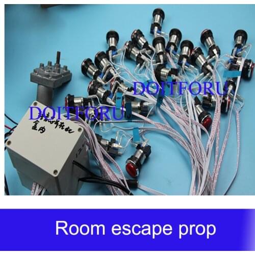 Real life escape room game 20 buttons prop press the correct 8 buttons to open lock ecape chamber room