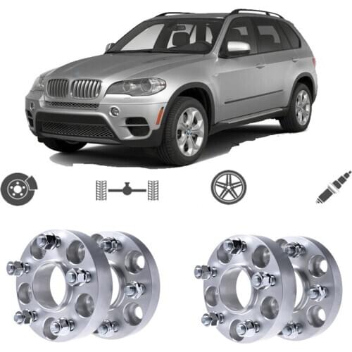Teeze 4pcs 5X120 74.1CB 25mm Thick Hubcenteric Wheel Spacer Adapters For BMW X5 2007+/ X6 2008