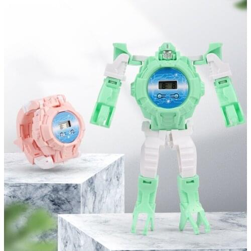 Creative Cartoon Deformation Watch Toy Electronic Robot Watch Boy Deformation Robot Watch Toy Birthday Christmas Gift