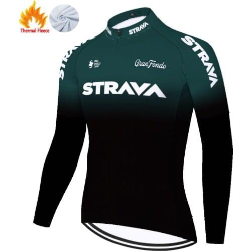 Strava Winter Thermal Fleece Hombre Fietskleding Wielren Kleding Heren Shirt Chaqueta Mujer Jersey Ciclismo Cycling Jersey Men