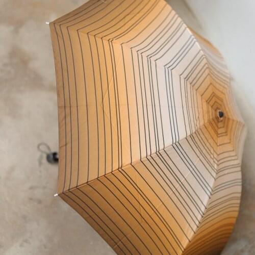 Three folding umbrella gradient stripes fashion female umbrella super reinforced windproof strong umbrella women umbrella