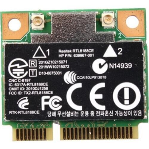 150Mbps WiFi Mini PCI-E Network Card for HP Realtek RTL8188CE Wireless-N 802.11 B/G/N 640926-001 639967-001